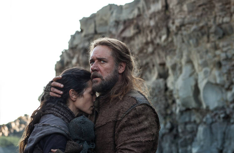 Jennifer Connelly and Russell Crowe star in a scene from the movie "Noah." The film is one of several biblical epics Hollywood is expected to release in coming weeks. (CNS photo/Paramount) (Dec. 9, 2013) 