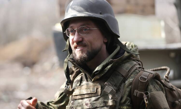 Jesuit Father Andriy Zelinskyy, coordinator of military chaplains for the Ukrainian Catholic Church, is pictured in a 2018 photo. 