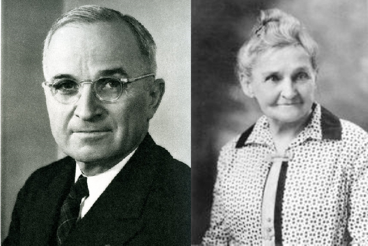 Harry S. Truman and Martha Ellen Young Truman (at age 80). This was his favorite photograph of her.