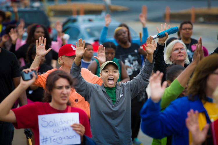 Protests in Ferguson after the killing of Michael Brown