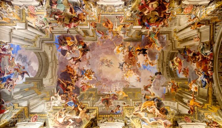The ceiling of Sant’Ignazio di Loyola in Rome