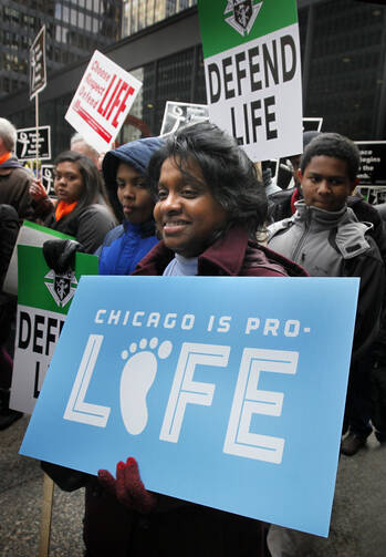 Chicago's Jan. 18 March for Life. (CNS photo/Karen Callaway, Catholic New World)