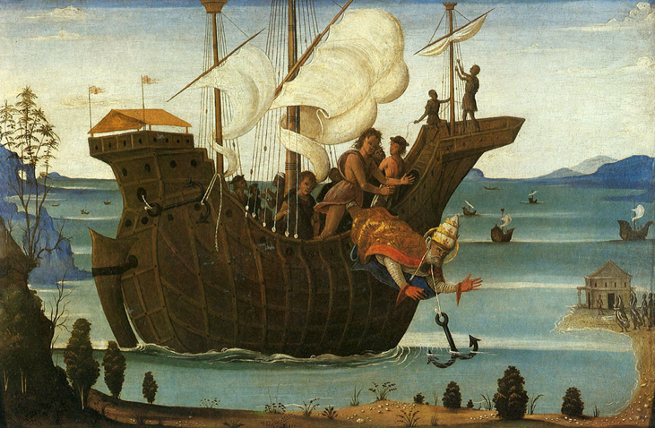 "The Martyrdom of St. Clement," Bernardino Fungai (1460-1516) in the painting, 