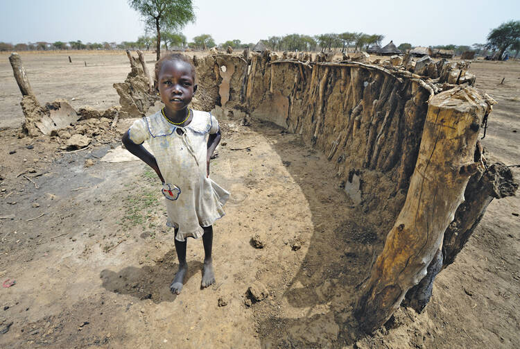 Poverty and Conflict: A child in Abyei, Sudan. Most of the world's 400 million children in extreme poverty live in Africa.