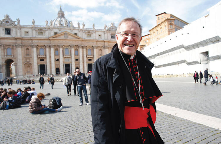 THE FRIENDLY CARDINAL. German Cardinal Walter Kasper in St. Peters Square last year.
