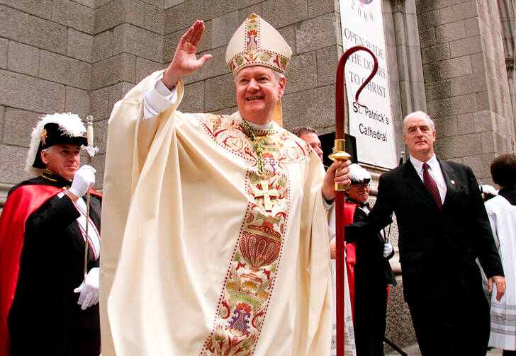 ￼O HAPPY DAY. Cardinal Egan outside St. Patrick’s Cathedral.