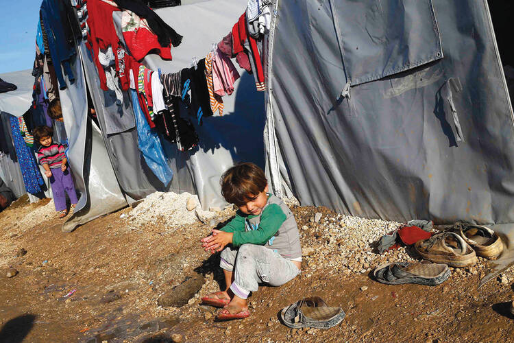 A refugee from Kobani, Syria