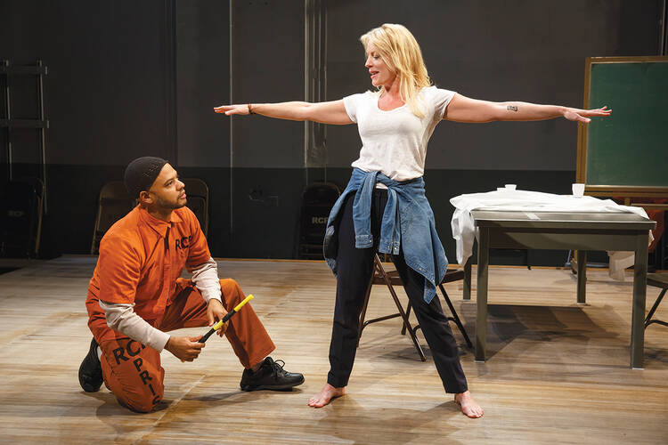 STAGE MOTHER. Ryan Quinn and Sherie Rene Scott in "Whorl Inside a Loop"