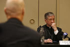 Cardinal Blase J. Cupich of Chicago listens Aug. 2 during a panel discussion on the death penalty in Chicago. (CNS photo/Karen Callaway, Chicago Catholic) 