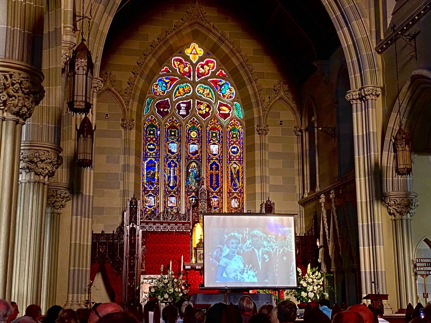 St. Mary, Our Lady of the Isle Church, in Newport, R.I., hosted an event commemorating the 70th anniversary of the wedding of John F. Kennedy and Jaqueline Bouvier (Photo by author)