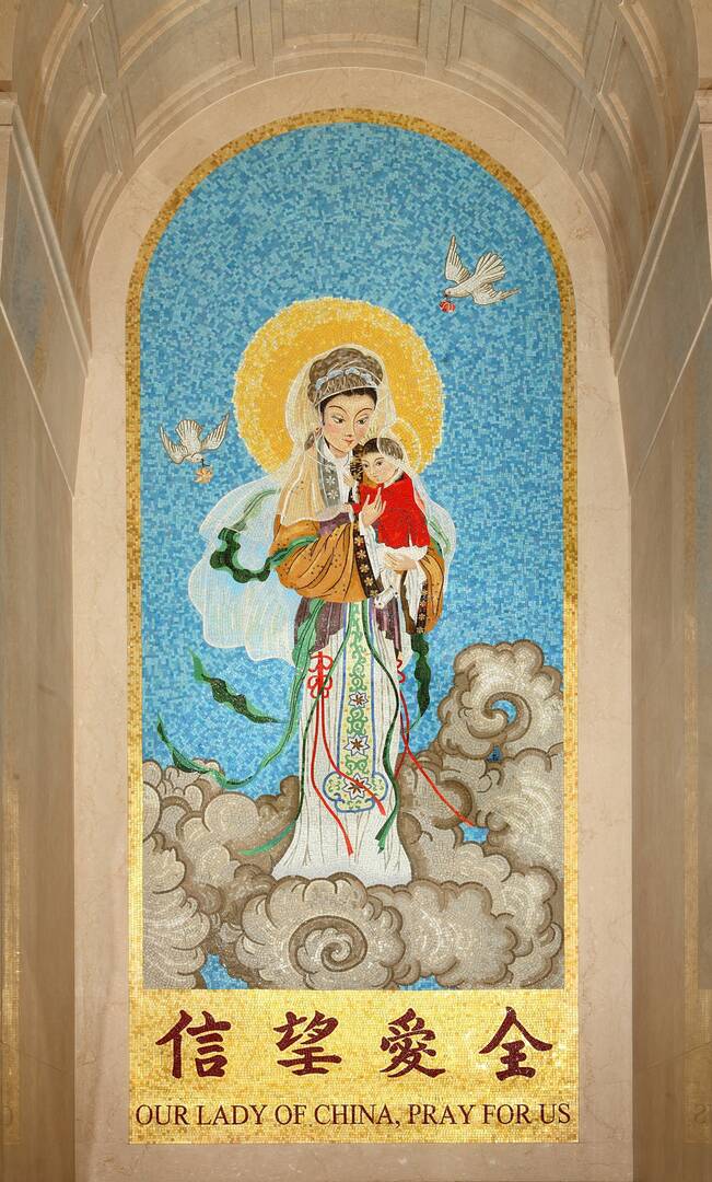 A mosaic of Our Lady of China is seen in the Basilica of the National Shrine of the Immaculate Conception in Washington. Our Lady of China, also known as Our Lady of Donglu, was made more popular during the Boxer Rebellion of 1899 to 1901 (OSV News photo/courtesy Basilica of the National Shrine of the Immaculate Conception).