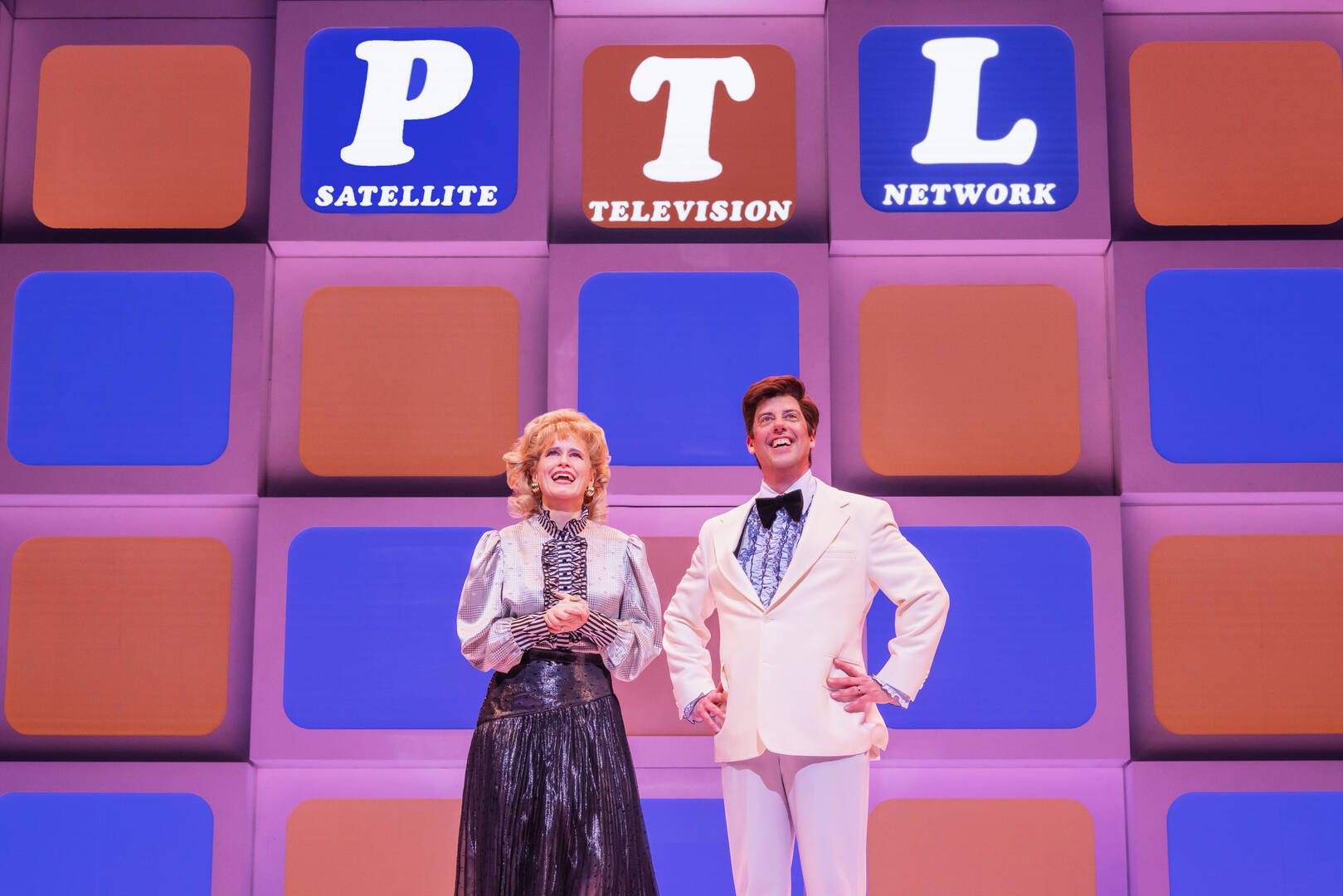 Katie Brayben and Christian Borle in “Tammy Faye” (photo: Matthew Murphy)