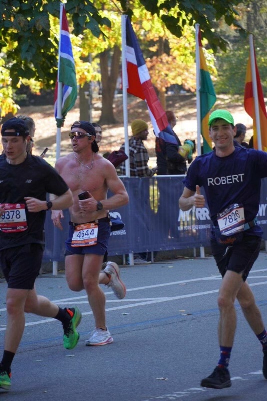 Robert McCarthy runs the New York Marathon on Nov. 3 