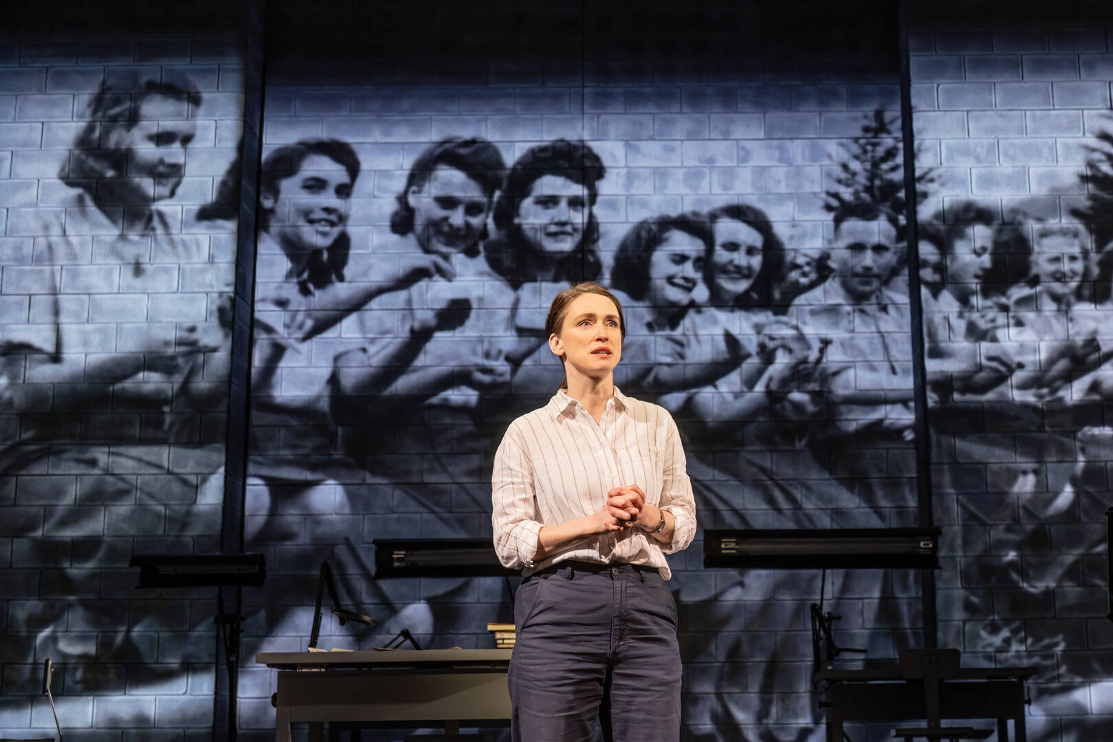 Elizabeth Stahlmann in ‘Here There Are Blueberries’ at New York Theatre Workshop (photo: Matthew Murphy)