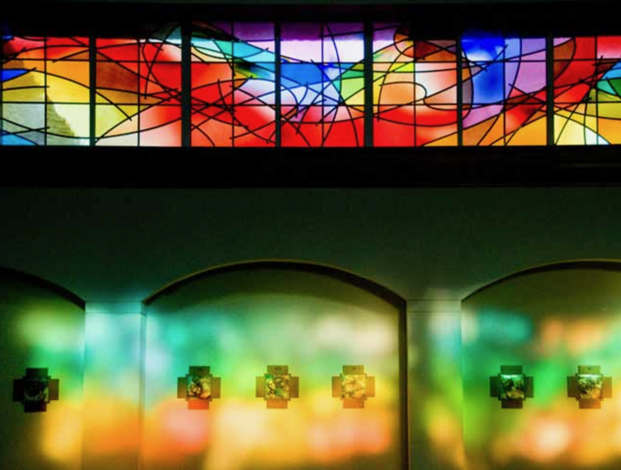 Create a simple stained-glass design that symbolizes the divine