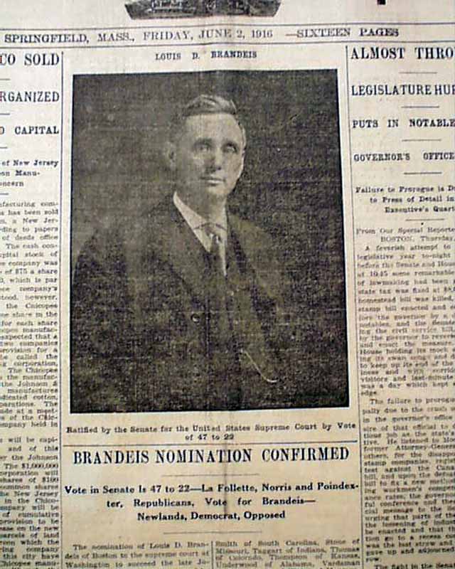 100 Years Later, Has Louis Brandeis's Supreme Court Nomination Changed  Anything? – The Forward