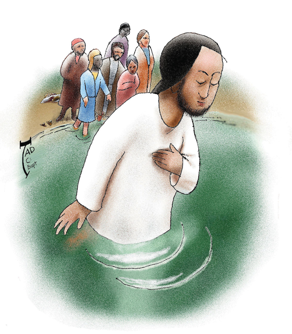 the baptism of jesus clipart