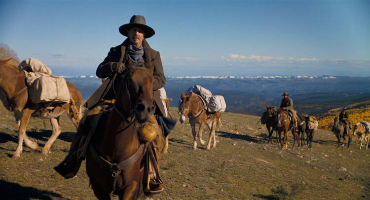 Kevin Costner in “Horizon: An American Saga,” the first of four planned films on the birth of a single town in the West 