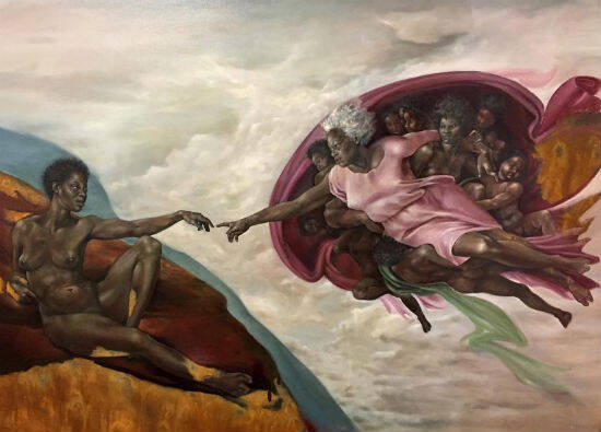 Afro-Latina artist reimagines Michelangelo's 
