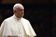 Pope Francis arrives for a prayer vigil for the Synod of Bishops on the family in St. Peter's Square at the Vatican Oct. 3. (CNS/Paul Haring) 