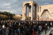 People attend a canonization ceremony for the victims of the Armenian Genocide at the Mother See of Holy Etchmiadzin complex near Yerevan, Armenia. (CNS photo/Vahram Baghdasaryan, EPA) 