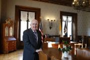 Ken Hackett, U.S. ambassador to the Holy See, is pictured in his office at the embassy in Rome Dec. 15. Hackett's last day as ambassador will be Jan. 20, when U.S. President-elect Donald J. Trump takes office. (CNS photo/Paul Haring)