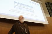 U.S. Cardinal Sean P. O'Malley, president of the Pontifical Commission for the Protection of Minors, is pictured during a seminar on safeguarding children at the Pontifical Gregorian University in Rome March 23. (CNS photo/Paul Haring) 