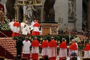 Pope Francis creates new cardinals during a consistory in St. Peter's Basilica at the Vatican on June 28. (CNS photo/Paul Haring) 