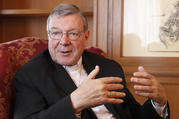 Australian Cardinal George Pell is pictured in Rome May 8, 2014. (CNS photo/Robert Duncan) 