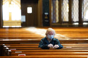 Alice Claus prays the rosary at St. Kevin Church in the Flushing section of the New York City borough of Queens on May 26, the first day the Diocese of Brooklyn, N.Y., permitted its churches to reopen amid the COVID-19 pandemic. (CNS photo/Gregory A. Shemitz) 