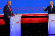 Former President Donald Trump and President Joe Biden participate in their first U.S. presidential campaign debate in Atlanta June 27, 2024. (OSV News photo/Brian Snyder, Reuters)