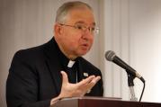 Archbishop Jose H. Gomez of Los Angeles speaks Aug. 19 during the Catholic Association of Latino Leaders annual conference in Chicago (CNS photo/Karen Callaway, Catholic New World).