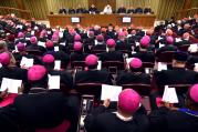 Pope Francis leads the Synod of Bishops on the family at the Vatican Oct. 6 (CNS photo/Ettore Ferrari, EPA).