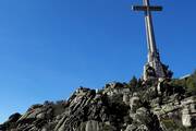 The world's tallest cross dominates the scene above a Spanish Civil War cemetery and memorial in the Valley of the Fallen (renamed the Valley of Cuelgamuros) near Madrid, pictured in October 2019. (CNS photo/Emilio Naranjo, pool via Reuters)